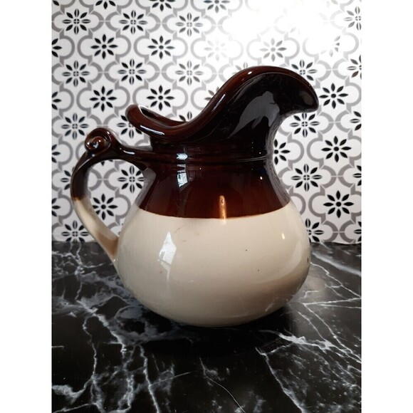 mccoy pottery pitcher fruit vintage farmhouse mcm shabby chic - Picture 2 of 4